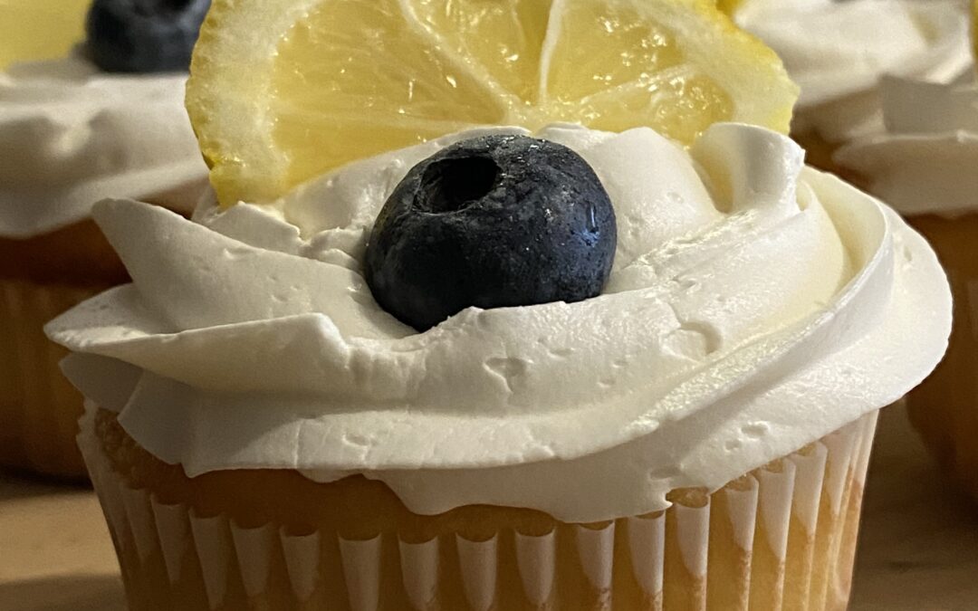 Lemon Blueberry Vanilla Cupcakes