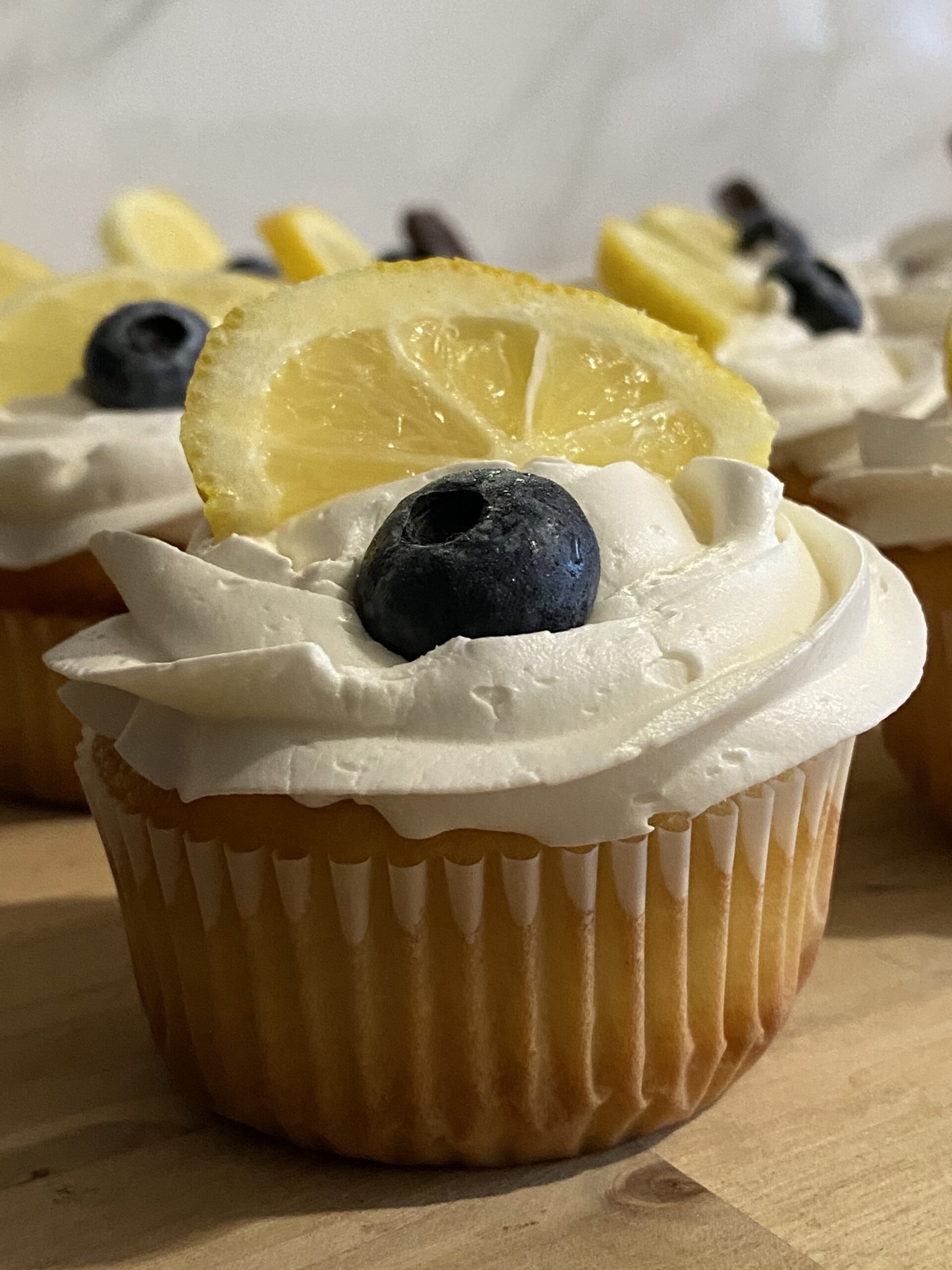 Lemon Blueberry Vanilla Cupcakes